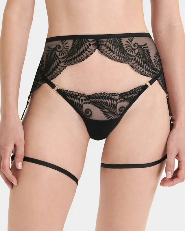 plus size bras with good supportRafaela Thigh Harness Black