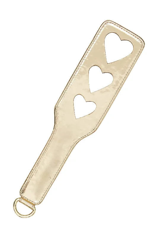 Bra with a multi - way strap system for different outfits Regalia Heart Spanking Paddle Gold Bra with a multi - way strap system for different outfits Regalia Heart Spanking Paddle Gold