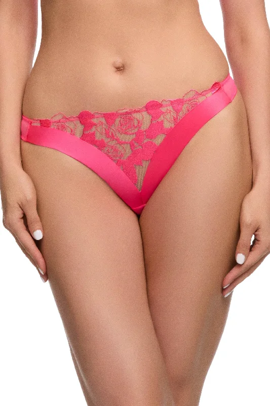 supportive underwire bras for large bustsRosabelle Pink Floral G-String