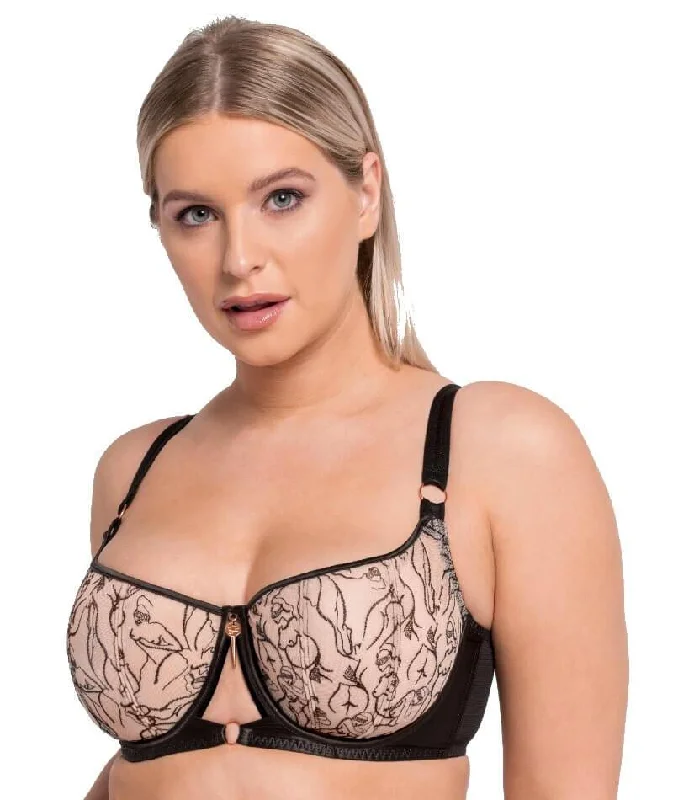 padded wireless bras for light supportScantilly Sex Education Balcony Bra - Black/Latte padded wireless bras for light supportScantilly Sex Education Balcony Bra - Black/Latte