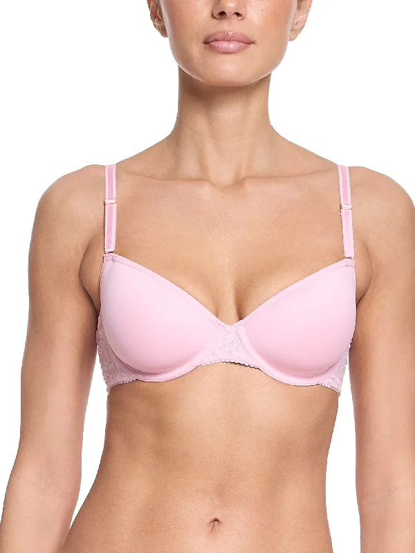 sleep bras with adjustable strapsSignature Lace T-Shirt Bra Bliss Pink