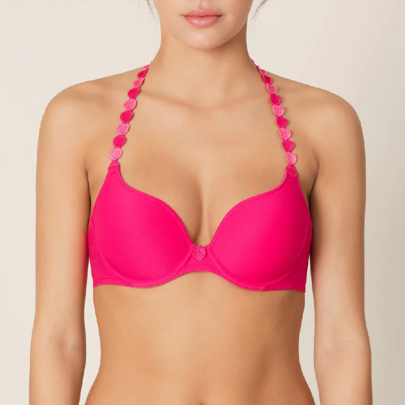 Bra with a silk - lined cup for a luxurious texture Tom Heart Shape Bra | Electric Pink Bra with a silk - lined cup for a luxurious texture Tom Heart Shape Bra | Electric Pink