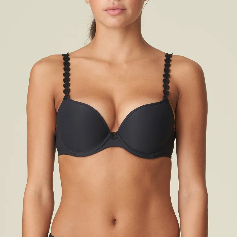 Bra with a wireless memory foam cup for ultimate comfort​ Tom Push Up Bra | Black