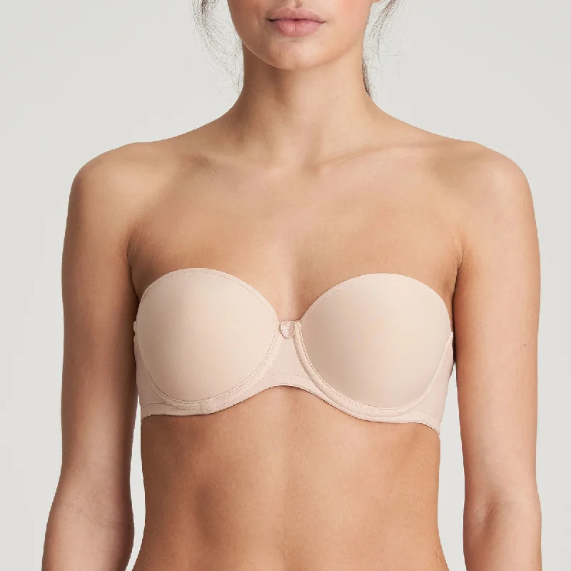 Bra with a satin finish for a luxurious look​ Tom Strapless Bra | Caffe Latte