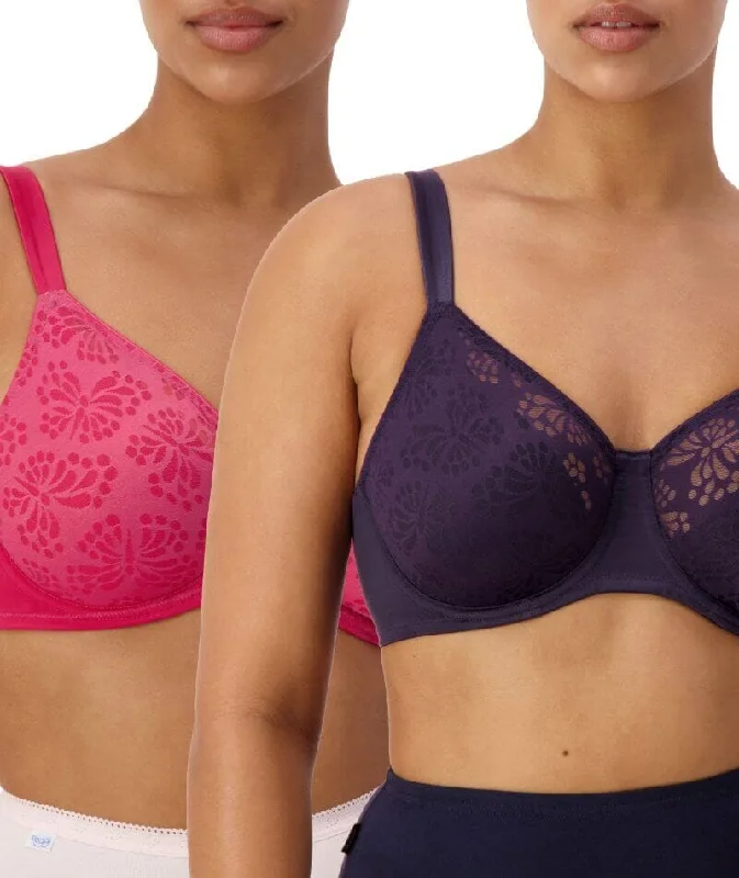 moisture wicking sports bras for sweaty workoutsTriumph Lacy Minimizer 2 Pack Bra - Red-Dark Combination moisture wicking sports bras for sweaty workoutsTriumph Lacy Minimizer 2 Pack Bra - Red-Dark Combination