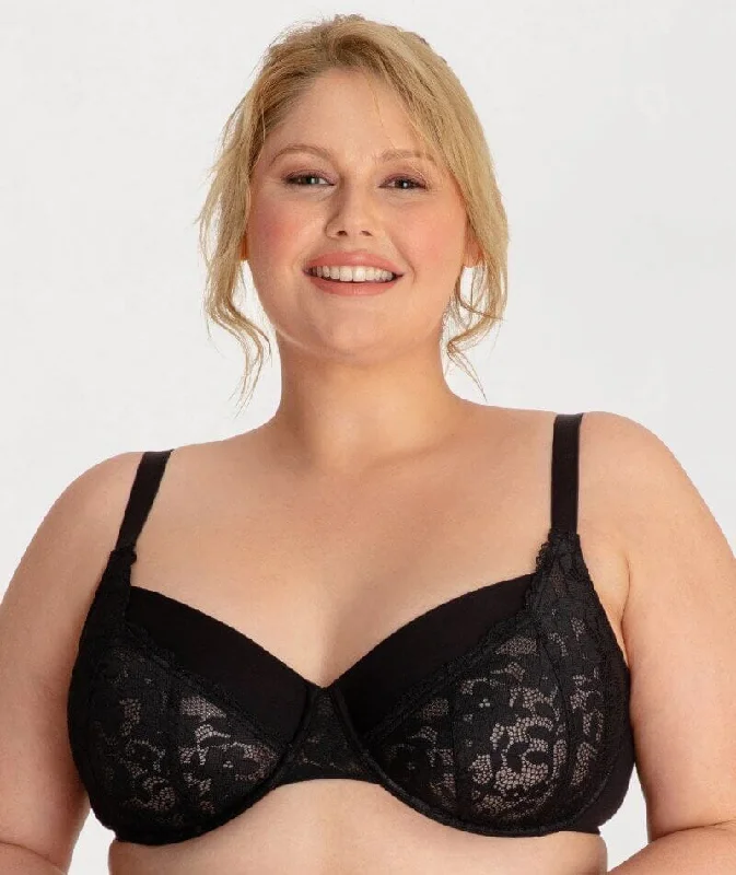 seamless sports bras for minimal chafingUnderbliss Lacey Balconette Underwire Bra - Black seamless sports bras for minimal chafingUnderbliss Lacey Balconette Underwire Bra - Black