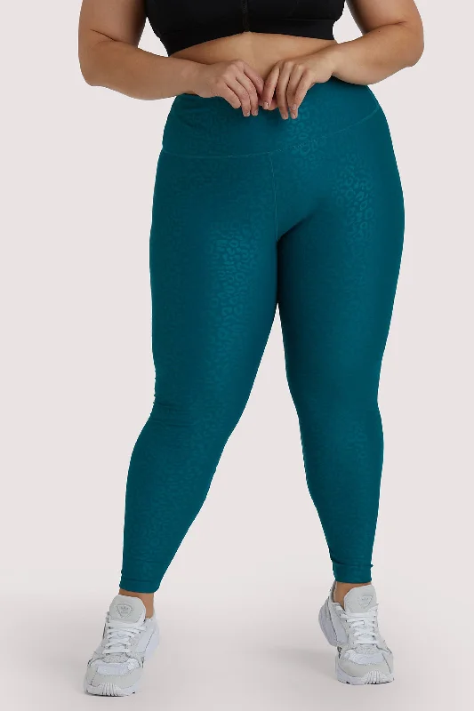 Bra with a removable padding for customizable support​ Teal Wet Look Curve Leggings
