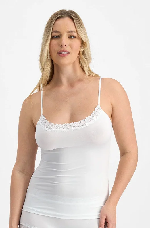 sleep bras for all night comfortParisienne Classic Cami (White)