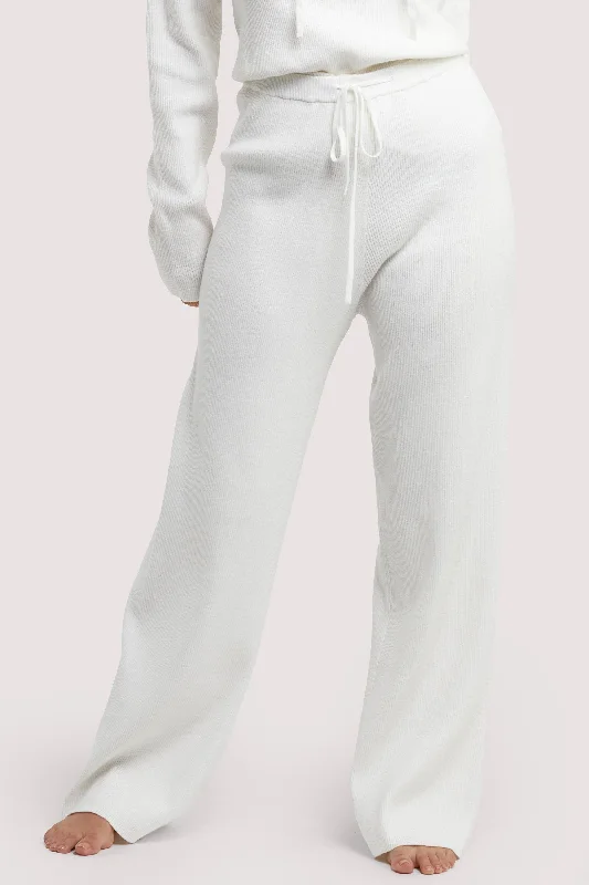 Unpadded bras for a natural and lightweight feel​ Lounge Ivory Knitted Rib Trousers