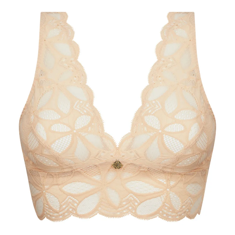 Bra with padded straps to reduce shoulder strain Antigel Stricto Sensuelle Bralette Peche Bra with padded straps to reduce shoulder strain Antigel Stricto Sensuelle Bralette Peche