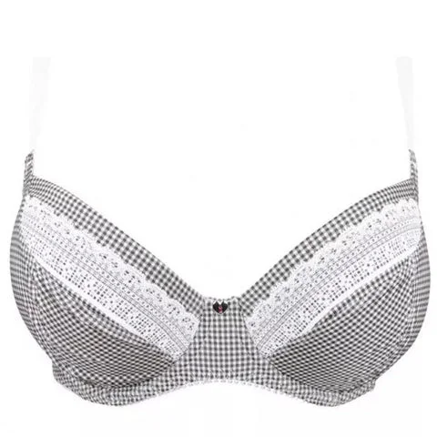 Bra with a bandeau style for a strapless and sleek look Antigel Vichy Citadine Moulded Balcony Bra Bra with a bandeau style for a strapless and sleek look Antigel Vichy Citadine Moulded Balcony Bra