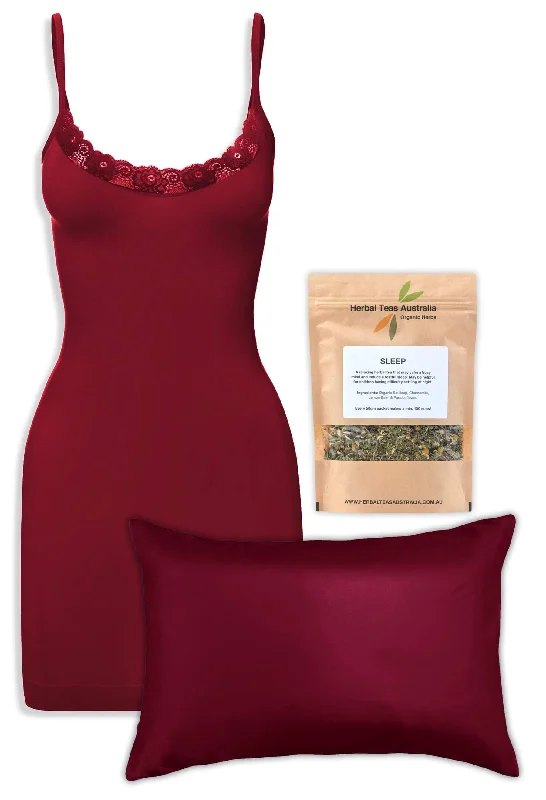 Bra with a plunge neckline for low - cut tops​ Bamboo Slip & 100% Mulberry Silk Pillowcase + Bedtime Tea Set
