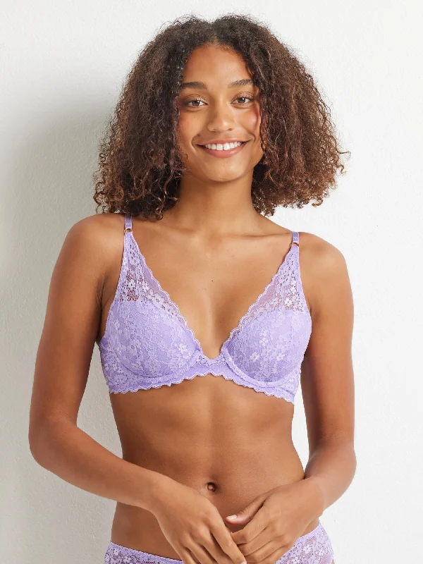 Bra with a plus - size underwire for enhanced support​ Be Free High Apex Plunge Bra