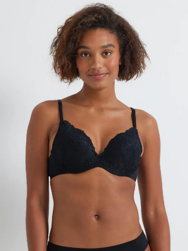 Padded bras to increase cup size and enhance shape​ Be Real Lace Push Up Bra