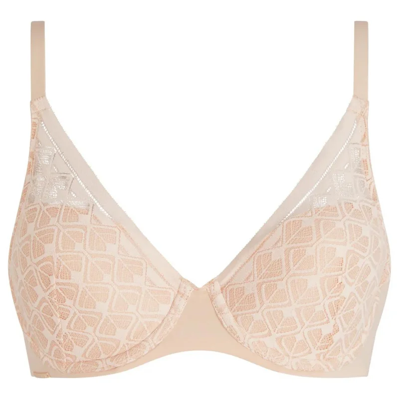 Bra with a seamless memory foam cup for a smooth silhouette Chantelle Ace Moulded T Shirt Bra Nude Blush Bra with a seamless memory foam cup for a smooth silhouette Chantelle Ace Moulded T Shirt Bra Nude Blush