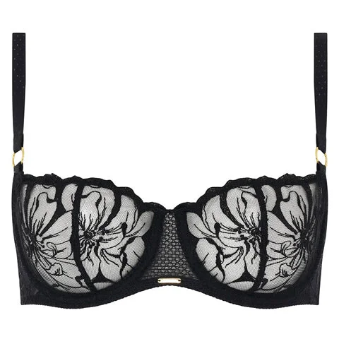 Bra with a pattern - print for a more unique appearance​ Chantelle Fleurs Demi Bra Black
