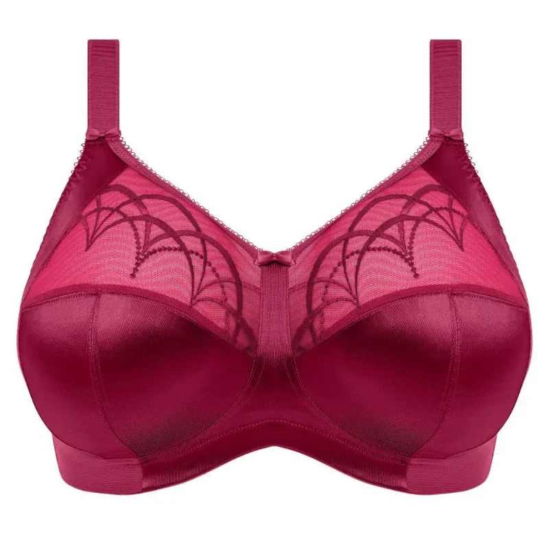 Bra with adjustable hooks for a customized fit​ Elomi Cate Wireless Bra Red