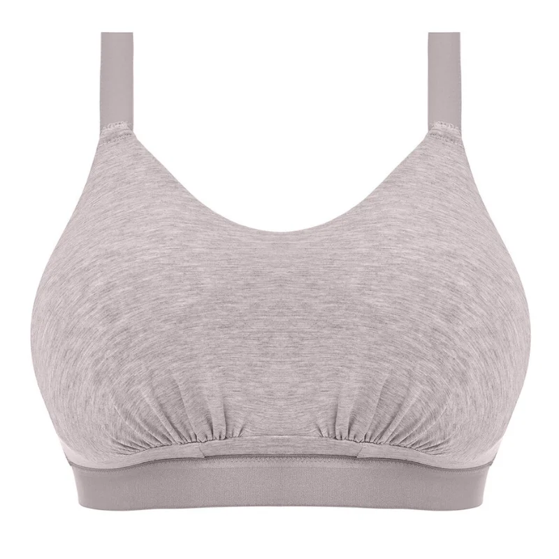 Bra with a mesh - lined cup for better breathability Elomi Downtime Bralette Grey Marl Bra with a mesh - lined cup for better breathability Elomi Downtime Bralette Grey Marl