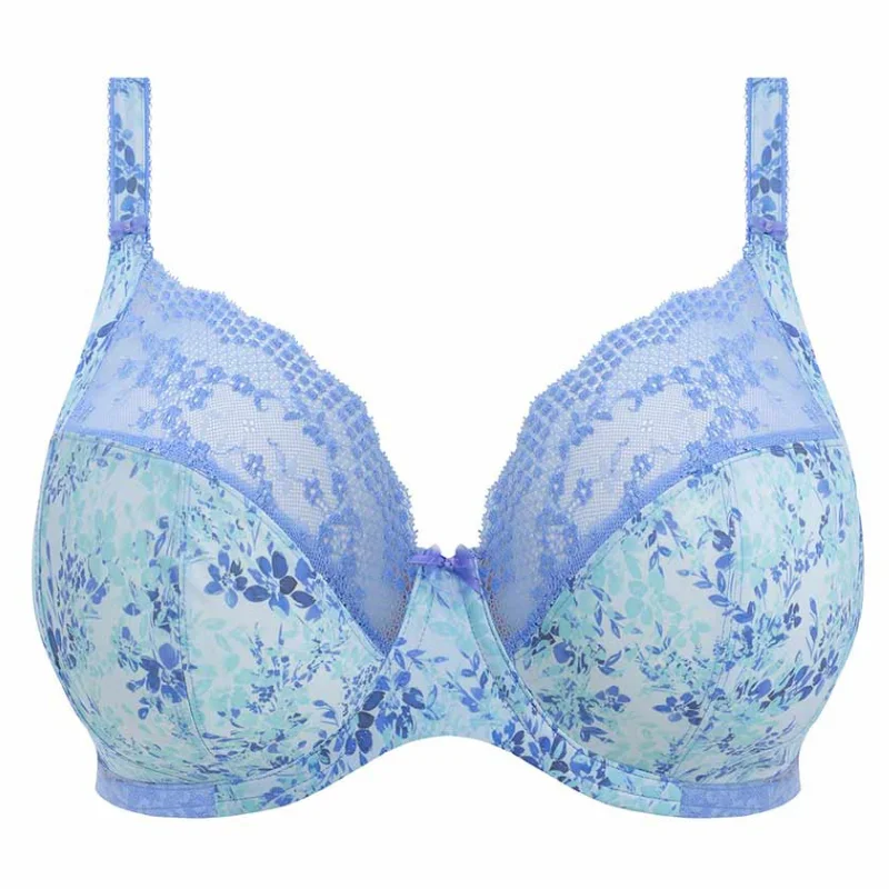 Bra with adjustable hooks for a customized fit​ Elomi Lucie Plunge Bra Cornflower