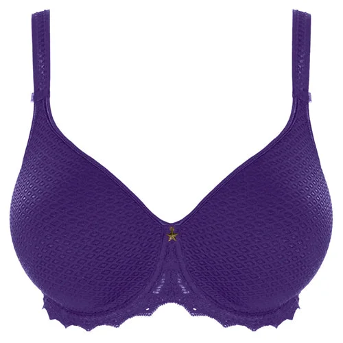 Bra with a memory foam cup for a customized fit​ Empreinte Cassiopee Spacer Bra Dark Purple