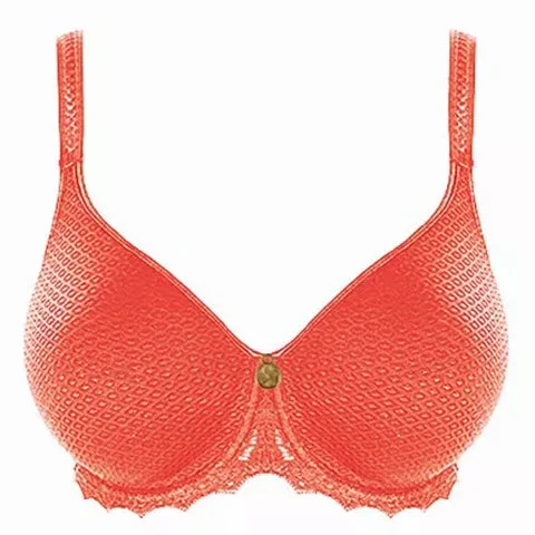 Bra with padded straps to reduce shoulder strain​ Empreinte Cassiopee Spacer Papaya