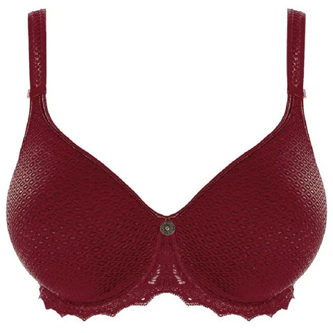 Bra with a padded cup for added comfort and shape​ Empreinte Cassiopee Spacer Bra Grenat
