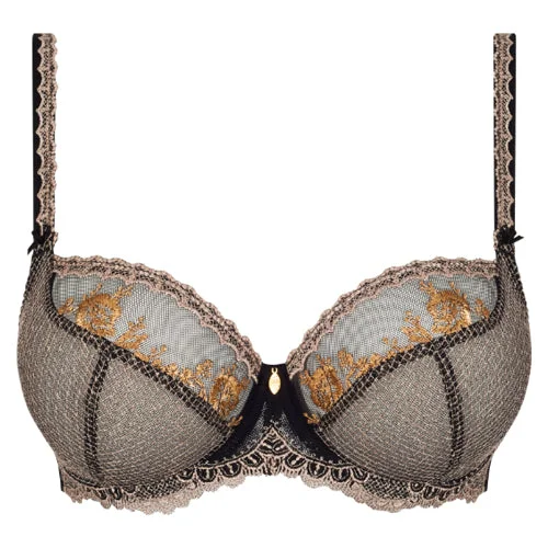 Bra with a lace - lined cup for a feminine and elegant look​ Empreinte Ella UW Balcony Bra Black