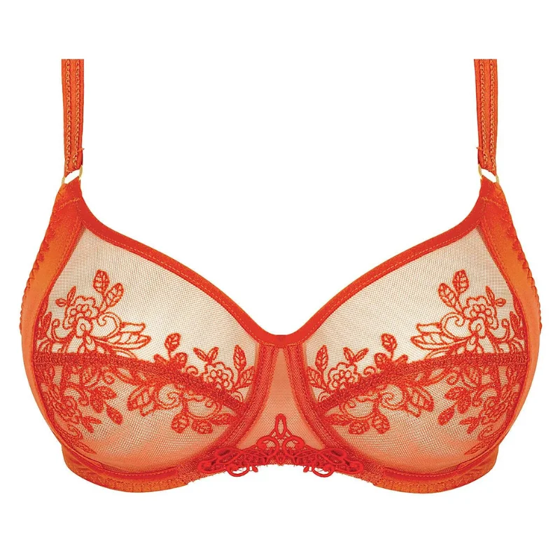 Plus - size bras designed for larger cup sizes and fuller figures Empreinte Paola Full Cup Bra Terracotta Plus - size bras designed for larger cup sizes and fuller figures Empreinte Paola Full Cup Bra Terracotta