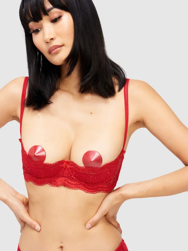 Bra with a plus - size underwire for enhanced support​ Tammie Open Cup Bra