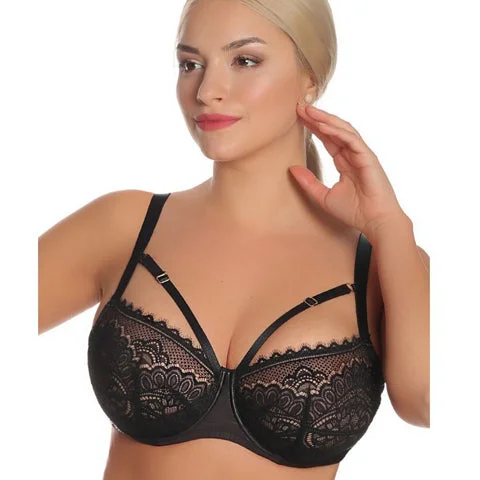 Bra with adjustable hooks for a customized fit​ Jolidon Britney Strappy Balcony Bra