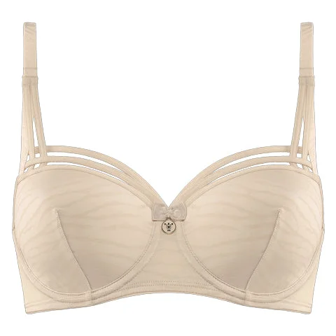 Back - closure bras with traditional hook - and - eye fastenings Marlies Dekkers Dame de Paris Balcony Bra Sahara Sand Back - closure bras with traditional hook - and - eye fastenings Marlies Dekkers Dame de Paris Balcony Bra Sahara Sand