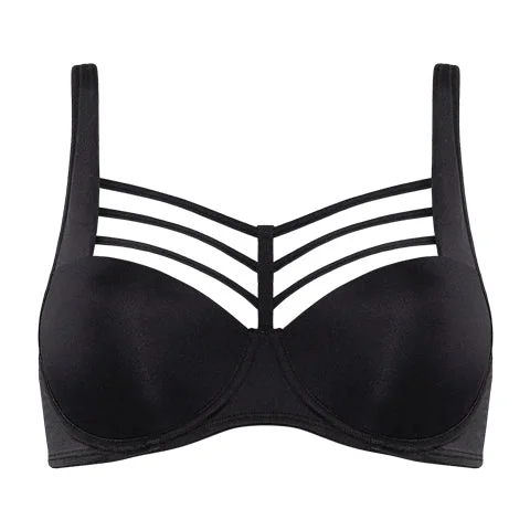 Bra with a low - cut cup for a more revealing style Marlies Dekkers Leading Strings Balcony Bra Black Bra with a low - cut cup for a more revealing style Marlies Dekkers Leading Strings Balcony Bra Black