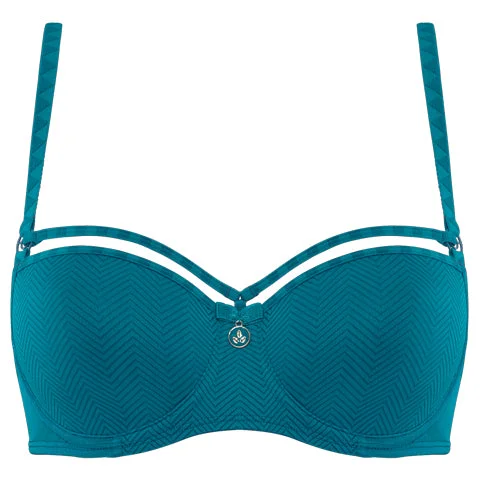 Bra with a cotton - lined cup for a natural and soft feel Marlies Dekkers Space Odyssey Balcony Bra Lagoon Blue Bra with a cotton - lined cup for a natural and soft feel Marlies Dekkers Space Odyssey Balcony Bra Lagoon Blue