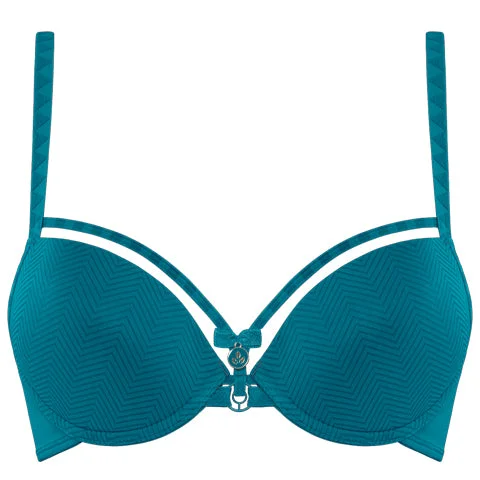 Bra with a quick - drying lining for convenience Marlies Dekkers Space Odyssey Push Up Bra Lagoon Blue Bra with a quick - drying lining for convenience Marlies Dekkers Space Odyssey Push Up Bra Lagoon Blue