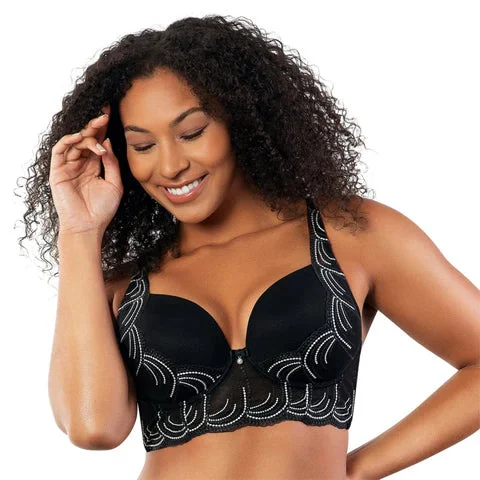 Bra with a contoured cup for a natural - looking shape Parfait Pearl Longline Plunge Bra Black Bra with a contoured cup for a natural - looking shape Parfait Pearl Longline Plunge Bra Black