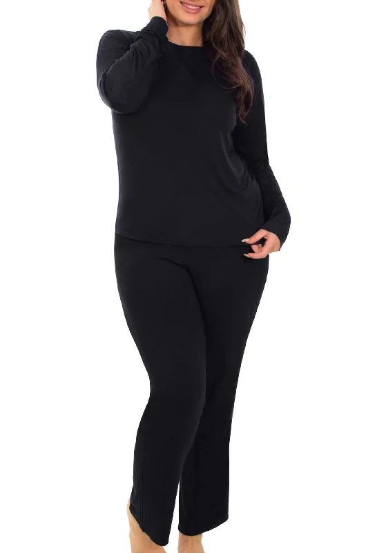 Bra with a plus - size long - line design for a slimming effect​ Bamboo Long Sleeve Pyjama Set