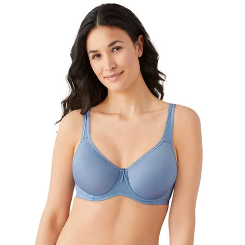 Bra with padded straps to reduce shoulder strain Wacoal Basic Beauty Spacer Bra Country Blue Bra with padded straps to reduce shoulder strain Wacoal Basic Beauty Spacer Bra Country Blue
