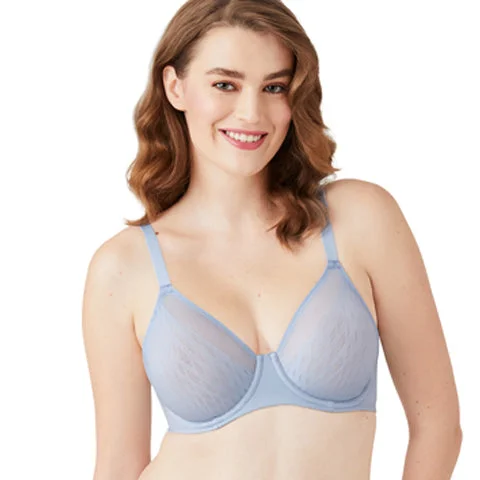 Silk bras for a luxurious and smooth texture​ Wacoal Elevated Allure UW Blue Fog