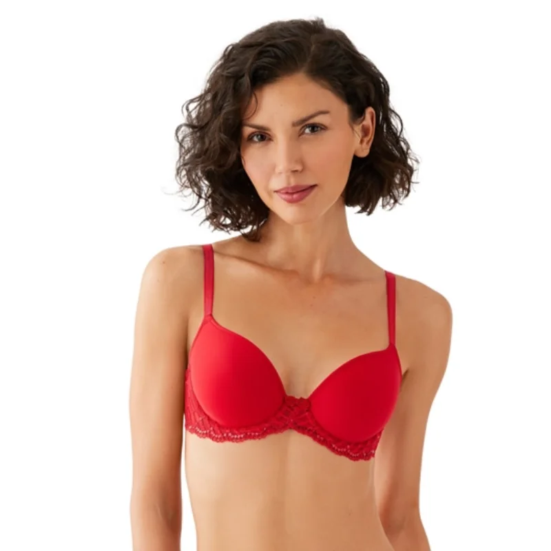 Bra with a wire - free band for a more comfortable underbust area​ Wacoal La Femme Plunge Bra Equestrian Red