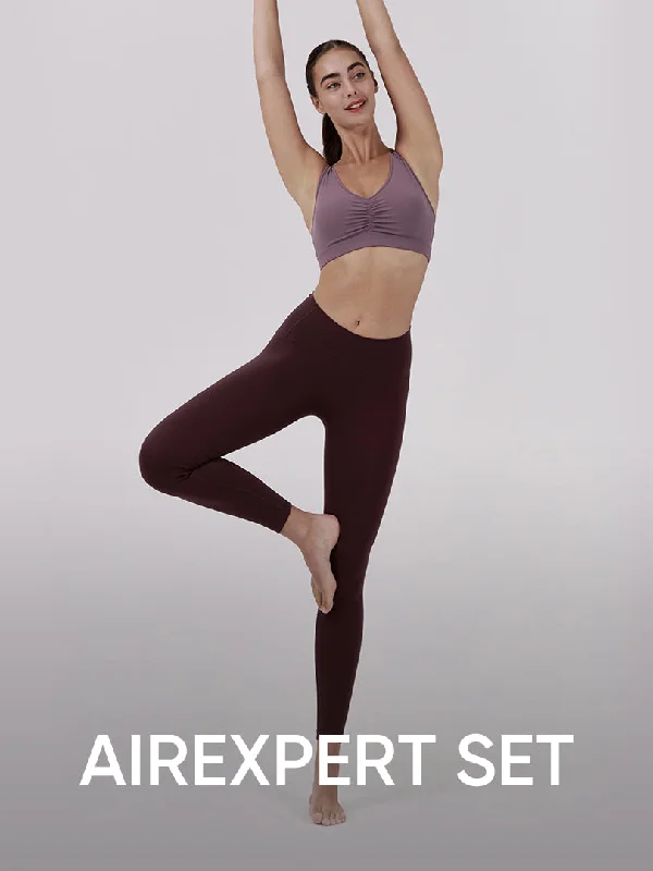 seamless t - shirt bras for everyday wearAirexpert Ruched Bra & Leggings