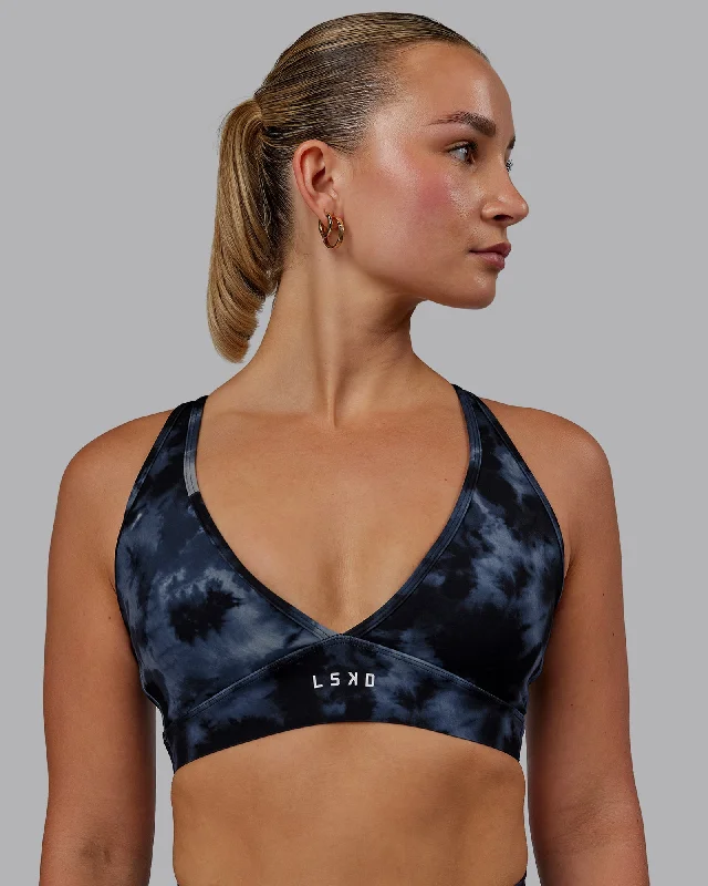 plunge push up bras for a bold lookStamina Form Sports Bra - Tie Dye-Midnight
