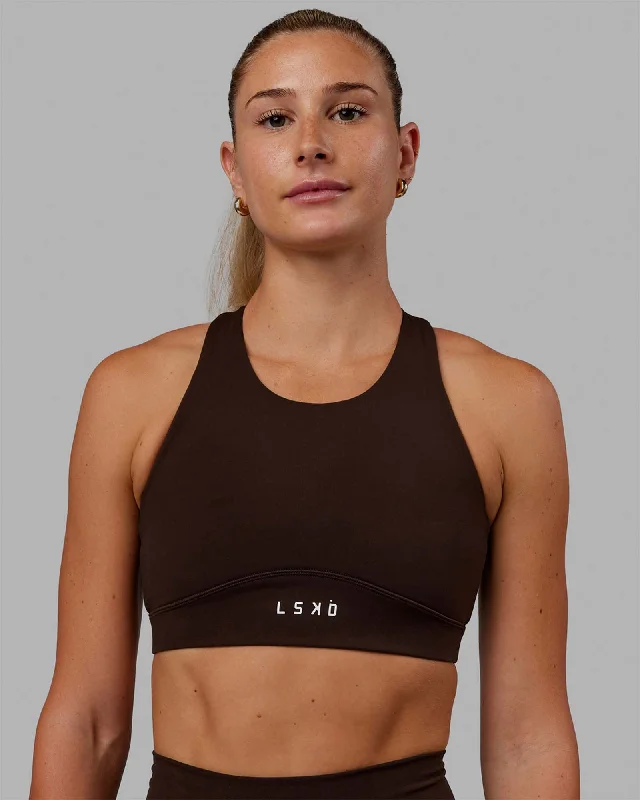 sports bras for high impact workoutsFusion Sports Bra - Dark Chocolate
