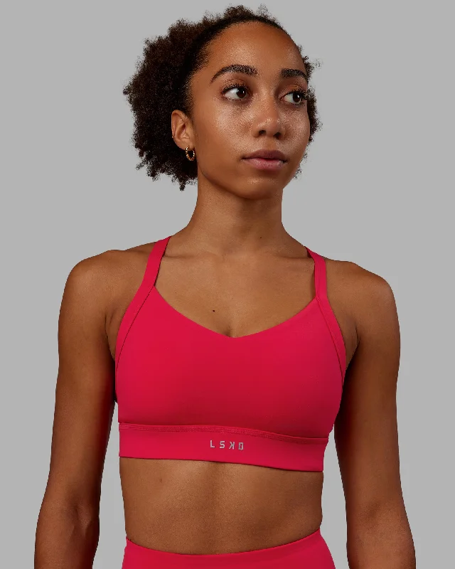 supportive underwire bras for large bustsInterval Sports Bra - Scarlet