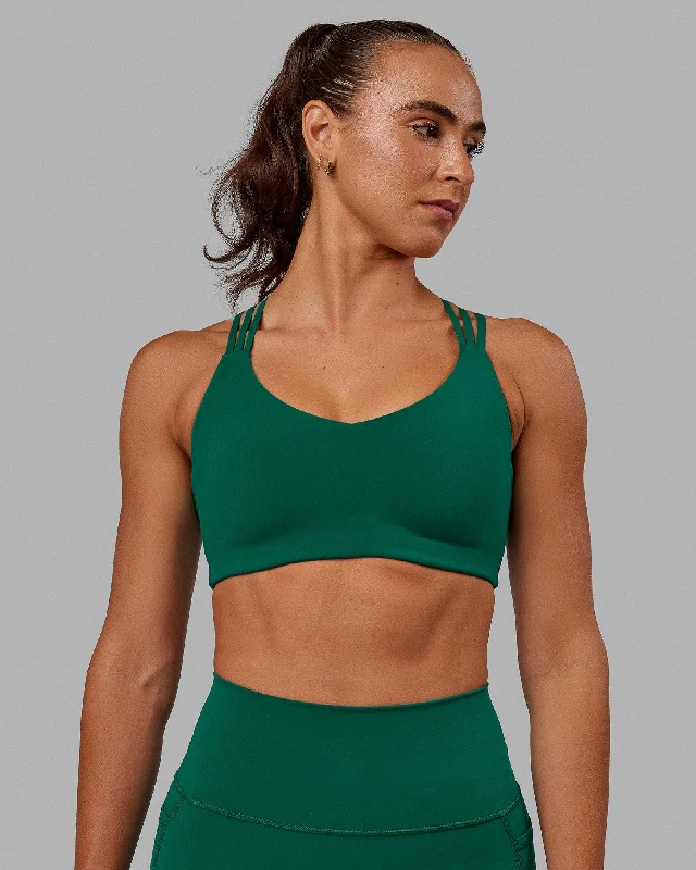 crossback women sport bra for added supportPush The Limit Sports Bra - Malachite