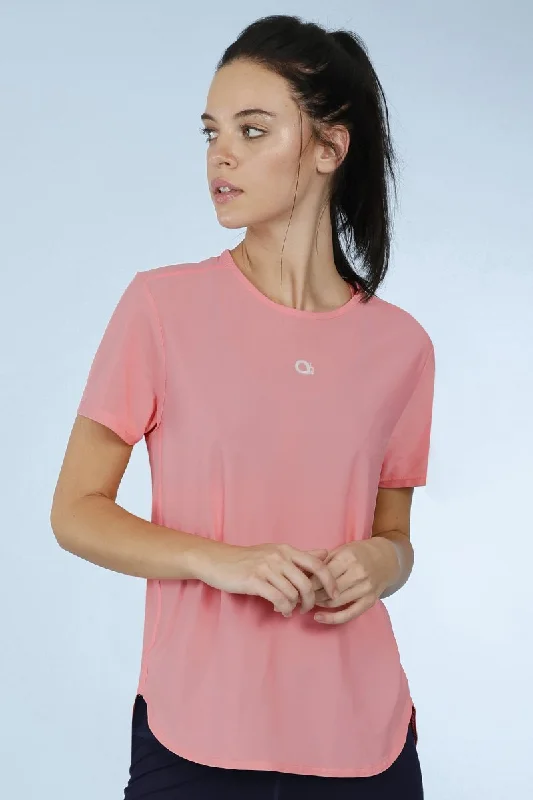 convertible sports bras for versatile useSmooth And Seamless Fitness T-Shirt - Shell Pink