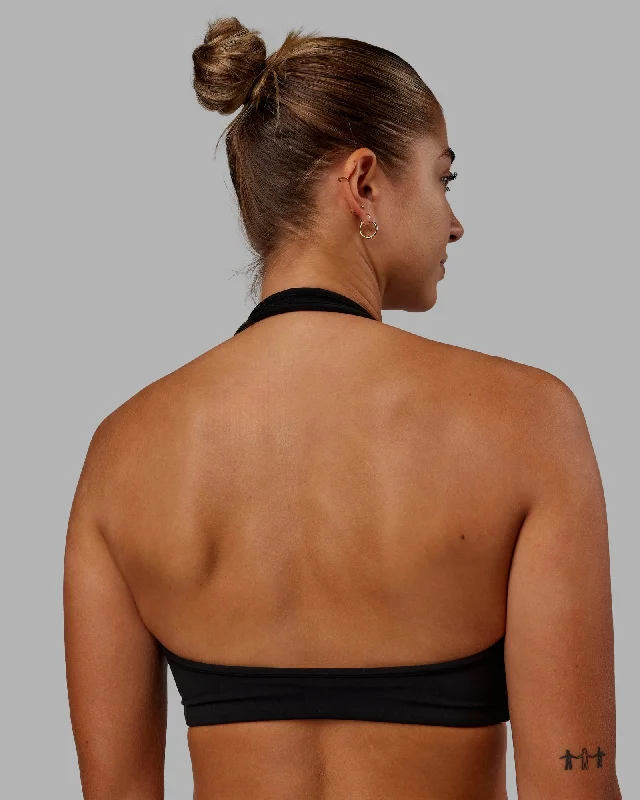 full cup padded bras for enhanced shapeStamina Halter Sports Bra - Black