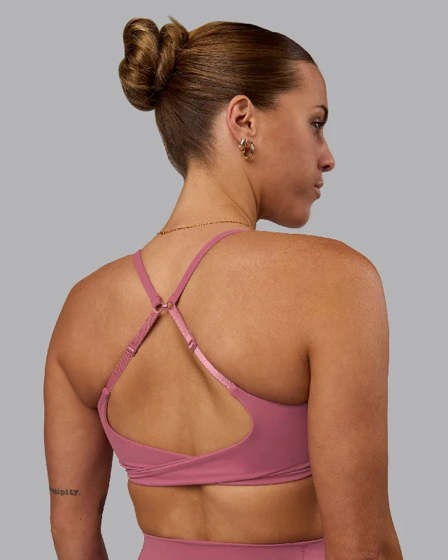 full cup padded bras for enhanced shapeTwist Sports Bra - Mauve Haze