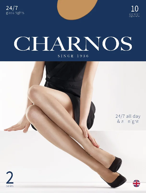 women tights with a UV - protection feature for outdoor activitiesCharnos 24/7 Gloss Tights 10 Denier - 2 Pair Pack women tights with a UV - protection feature for outdoor activitiesCharnos 24/7 Gloss Tights 10 Denier - 2 Pair Pack